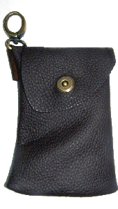 embossed cowhide phone pouch
