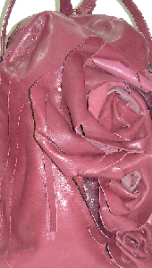 fuschia cowhide rose backpack