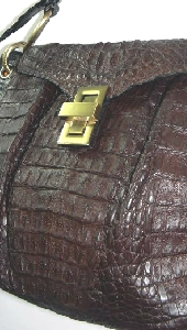 black brown crocodile handbag