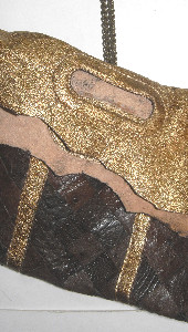 bronze brown ostrich clutch