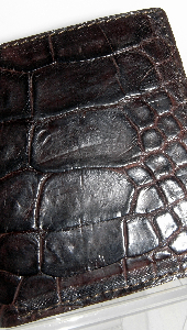 brown crocodile wallet