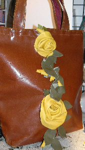 brown cowhide tote bag