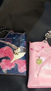 cat shape lambskin flip phone case